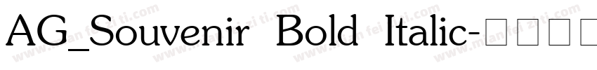 AG_Souvenir Bold Italic字体转换